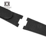 Shop bespoke custom PP Black Nylon canvas velcro watch straps patek philippe nautilus 5711 5712 (2)