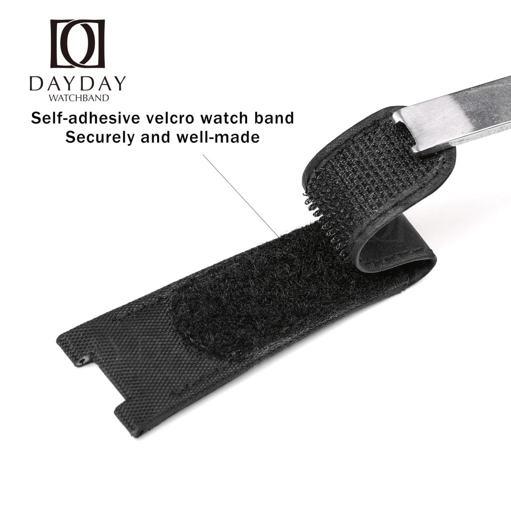 Shop bespoke custom PP Black Nylon canvas velcro watch straps patek philippe nautilus 5711 5712 (3)