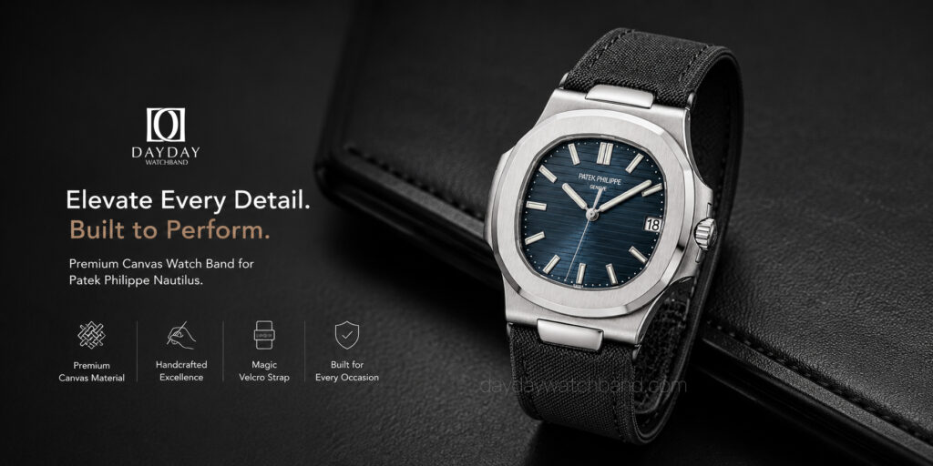 Custom Canvas Nylon Velcro watch bands for Patek Philippe Nautilus (Multi-colors) 13 custom-handmade-watch-bands-for-Patek-Philippe