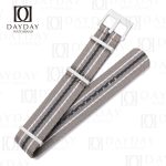 grey 22mm nato watch strap for Blancpain Swatch, Swatch x Blancpain Bioceramic Scuba Fifty Fathoms watch bands
