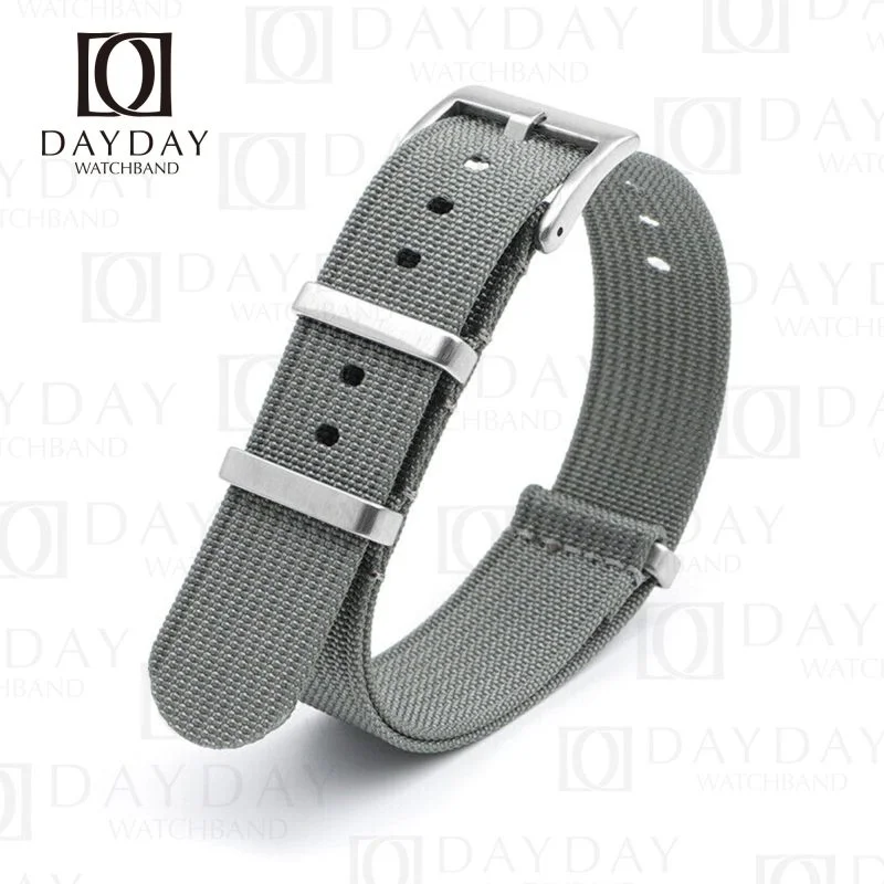 grey Nylon fabric watch strap replacement for Omega x Swatch moonswatch 20mm for sale