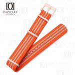 orange 22mm nato watch strap for Blancpain Swatch, Swatch x Blancpain Bioceramic Scuba Fifty Fathoms watch bands