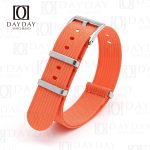 orange Nylon fabric watch strap replacement for Omega x Swatch moonswatch 20mm for sale