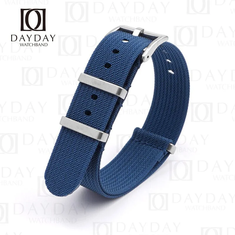 royal blue Nylon fabric watch strap replacement for Omega x Swatch moonswatch 20mm for sale