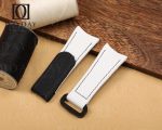 Buy white personalized curved end rubber watch strap replacement for Rolex Omega IWC and more 20mm watches for sale