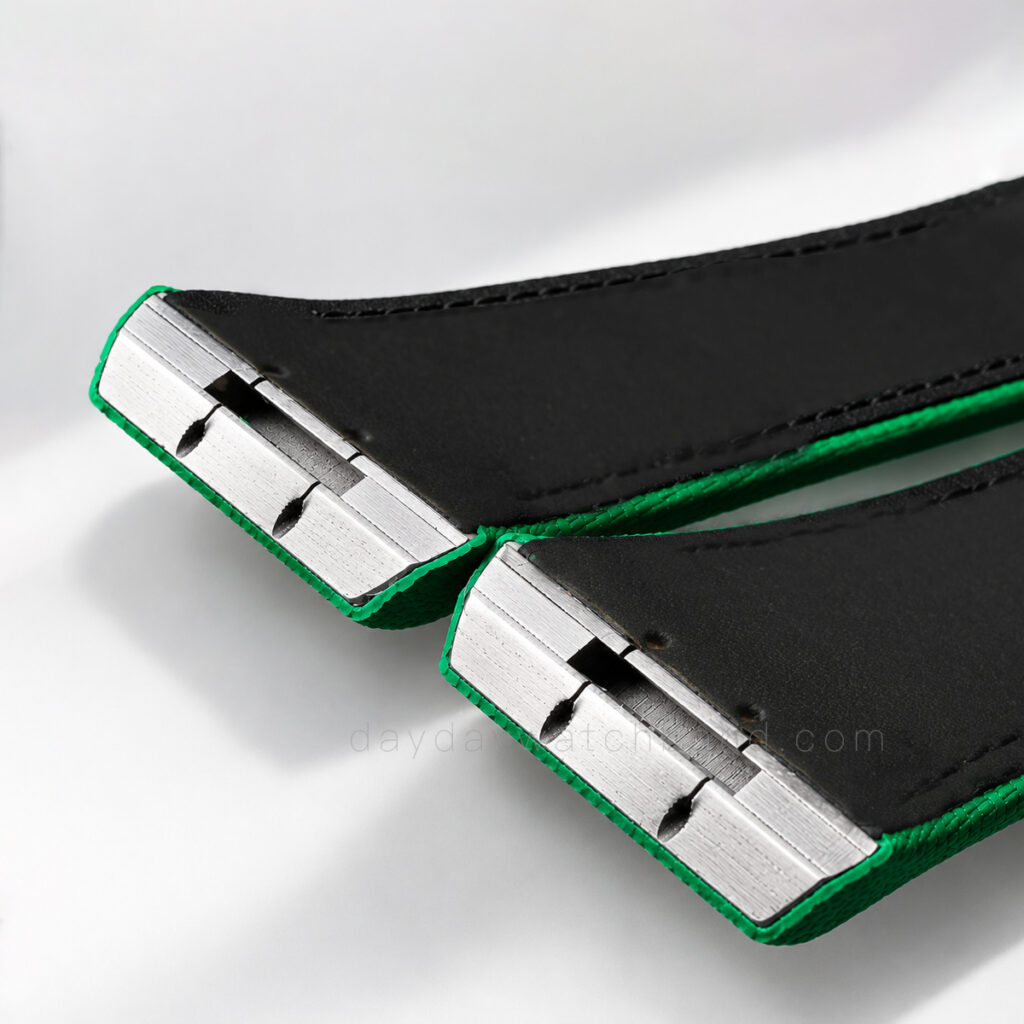 Custom Franck Muller watch band with metal inserts