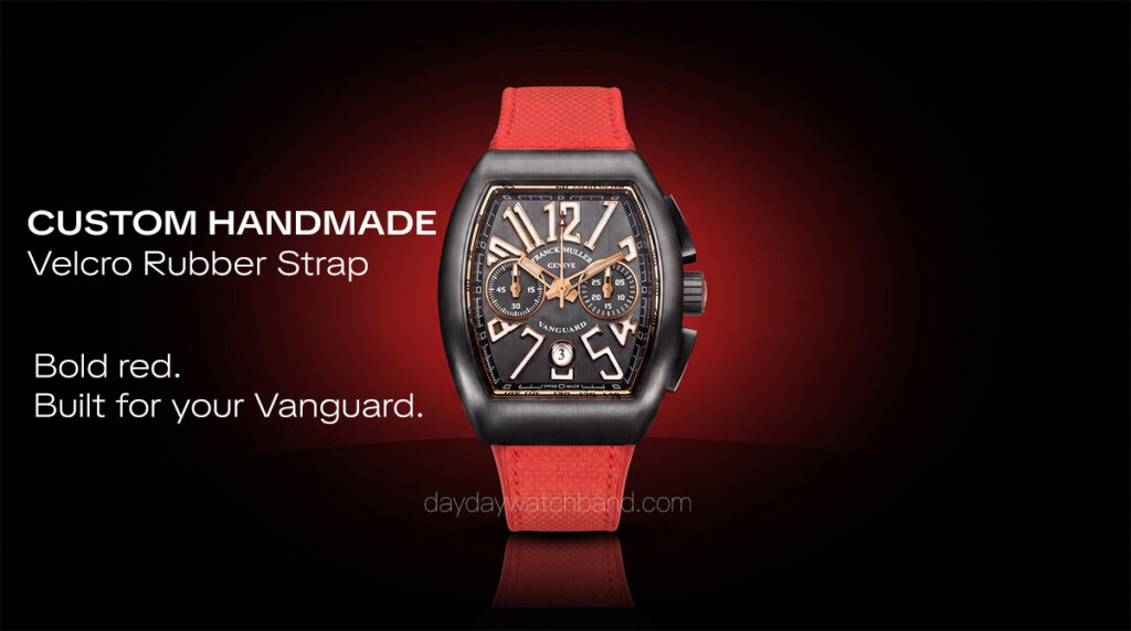 Custom rubber velcro watch strap for Franck Muller Vanguard V45 V41 V35 V32 (Multi-colors) 34 Custom-Rubber-Strap-for-Franck-Muller-Vanguard-V41-V45-V32-V35