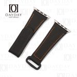 Custom black rubber velcro watch straps replacement for Apple watch men and women 38mm, 40mm, 42mm, 44mm