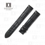 Custom crocodile leather Matte Black quickswitch cartier santos dumont watch band