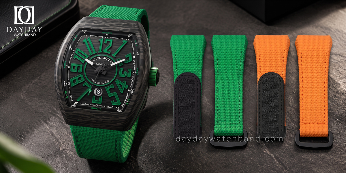 Custom Rubber Velcro Replacement Strap for Franck Muller Vanguard