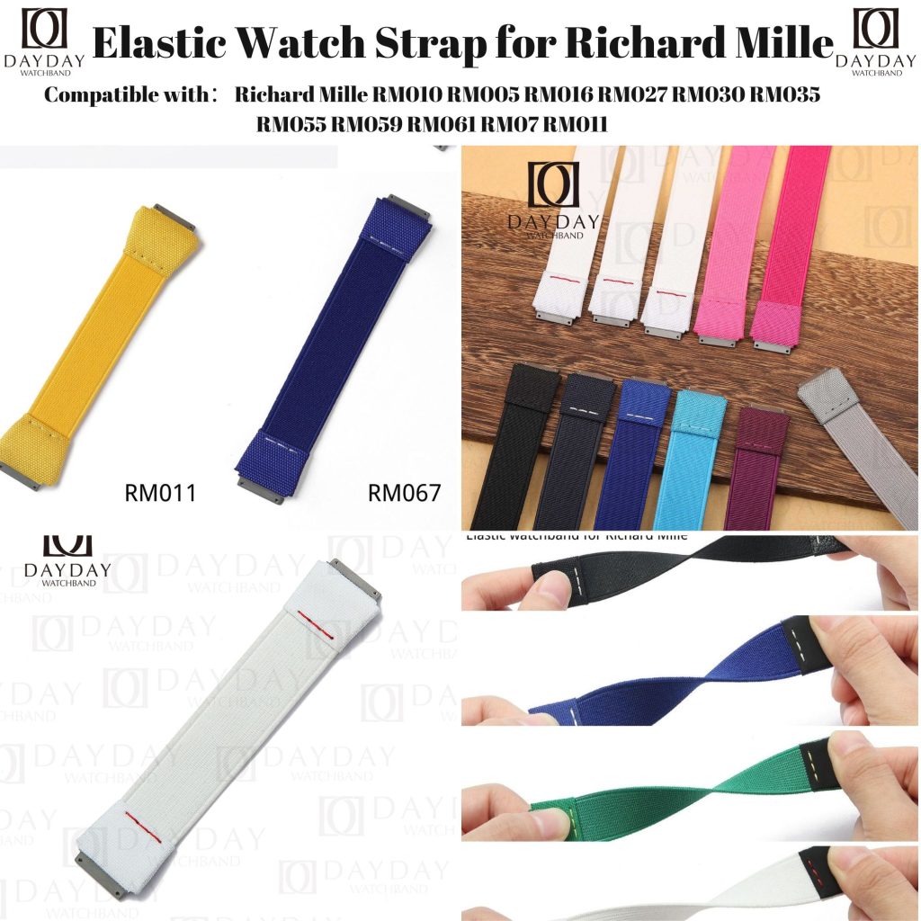 Daydaywatchband Custom elastic watch strap for Richar Mille (2)