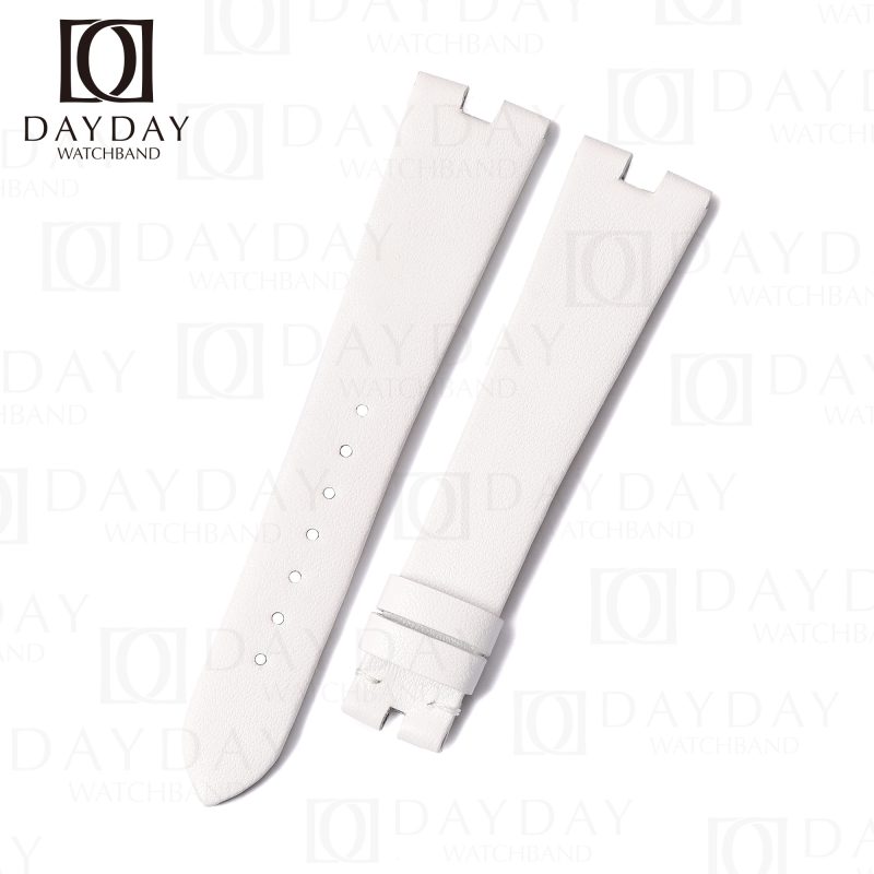 Daydaywatchband White leather custom bespoke watch bands replacment for Bvlgari B.Zero1 womens for sale aftermarket