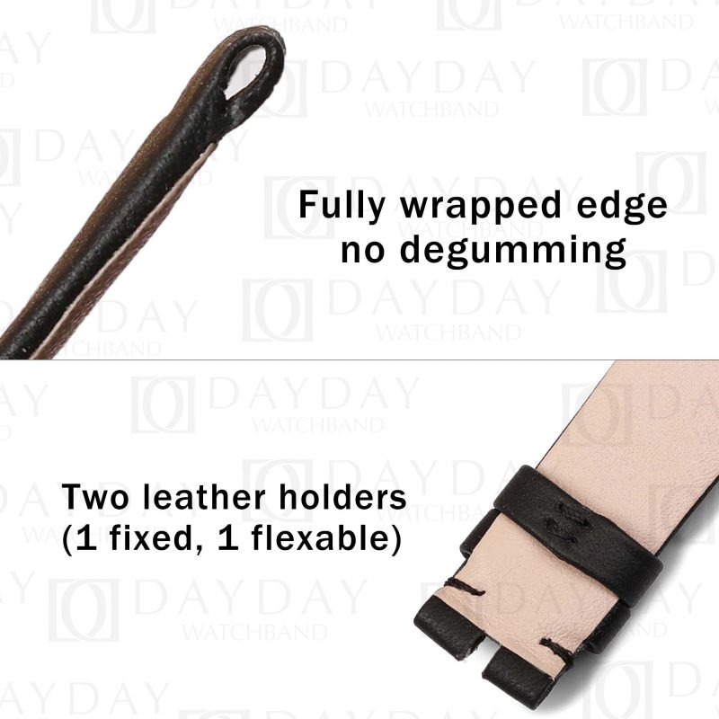 Daydaywatchband black leather custom bespoke watch bands replacment for Bvlgari B.Zero1 womens for sale aftermarket (3)
