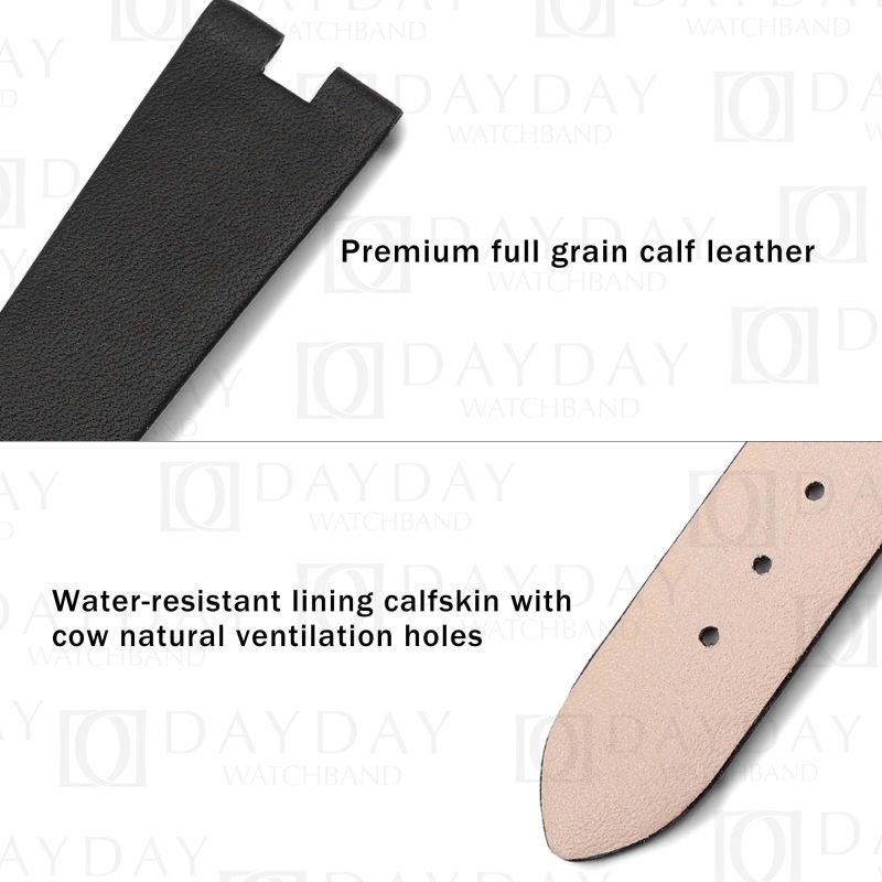 Daydaywatchband black leather custom bespoke watch bands replacment for Bvlgari B.Zero1 womens for sale aftermarket (4)