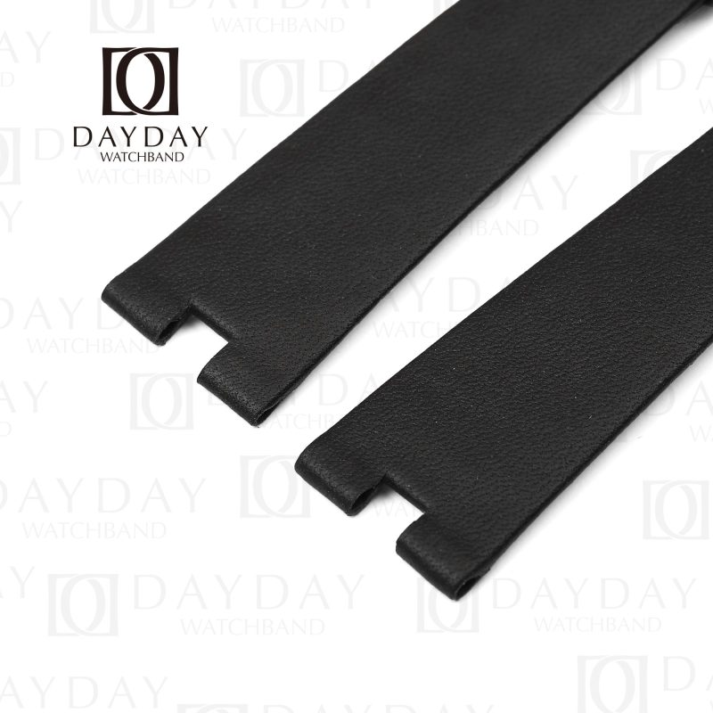 Daydaywatchband black leather custom bespoke watch bracelet replacment for Bvlgari B.Zero1 womens for sale aftermarket