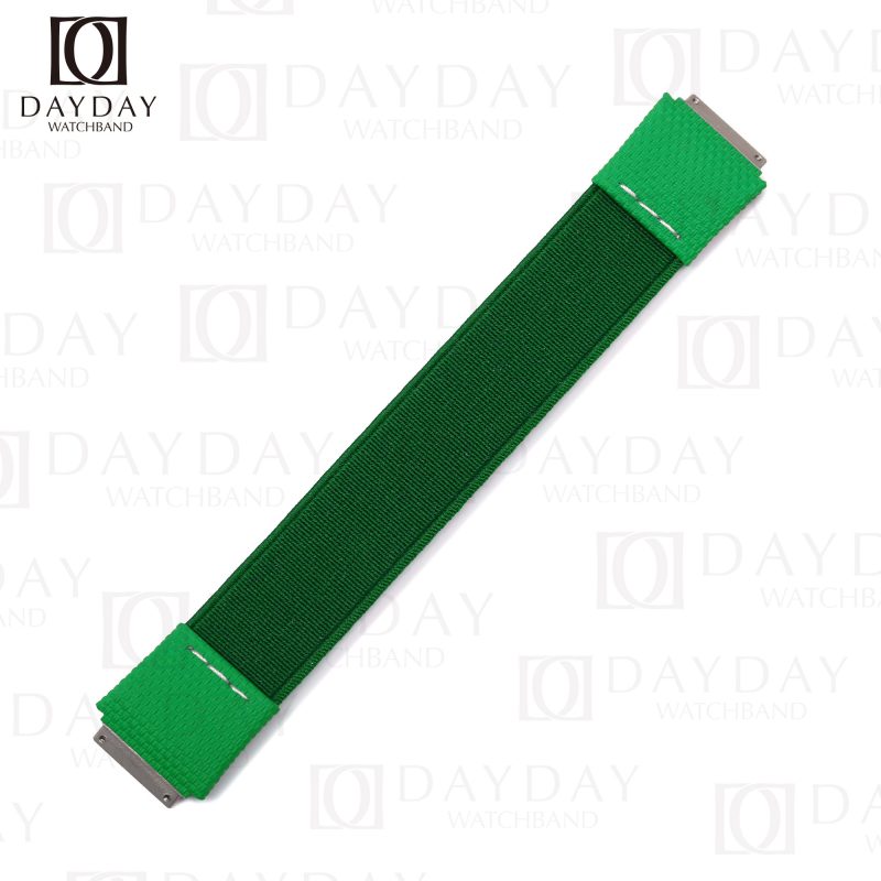 Daydaywatchband custom Green elastic rubber watch straps replacement for Richard Mille 035 030 055 011 067 for watch bands