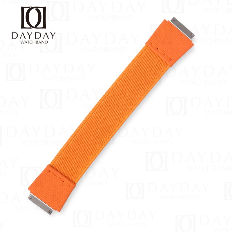 Daydaywatchband custom Orange elastic rubber watch straps replacement for Richard Mille 035 030 055 011 067 for watch bands (1)