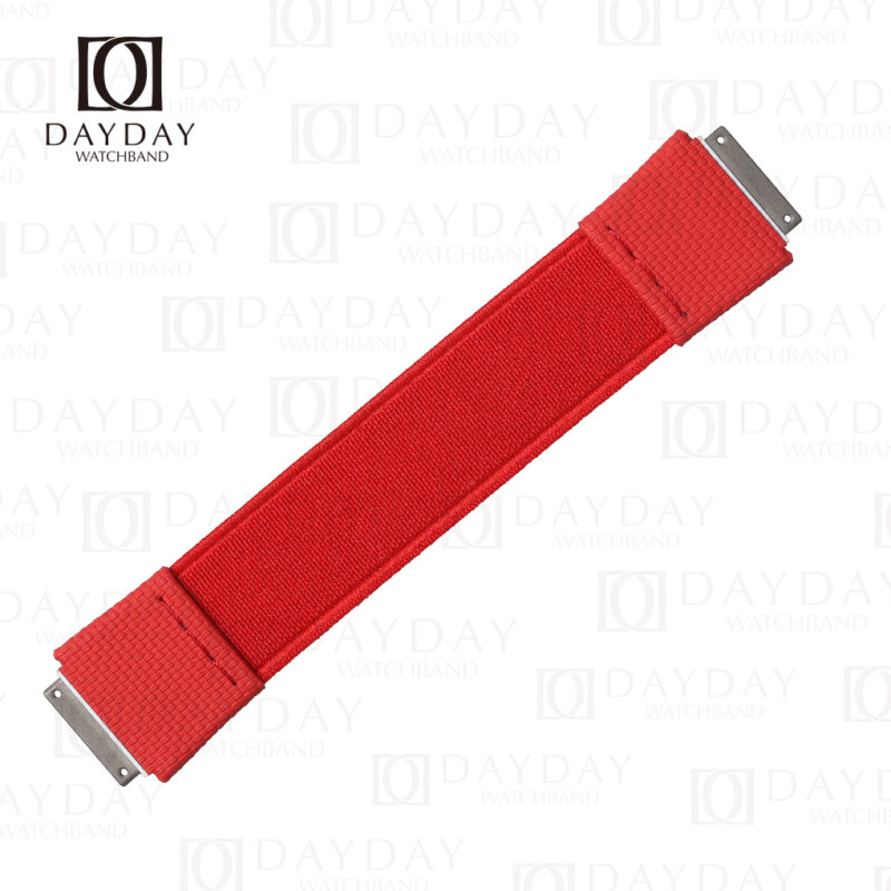 Daydaywatchband custom Red elastic rubber watch straps replacement for Richard Mille 035 030 055 011 067 for watch band