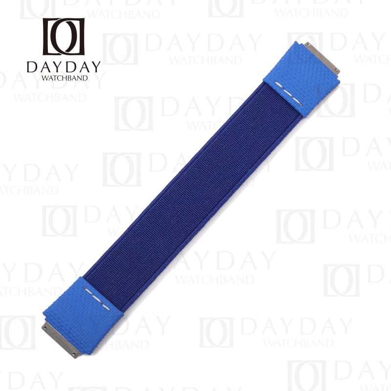 Daydaywatchband custom blue elastic rubber watch strap for Richard Mille 035 030 055 011 067 for sale (2)