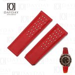 Daydaywatchband custom handmade red calfskin leather watch strap bands replacement 19mm 20mm for Grand Seiko 5 Sports (2)