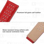 Daydaywatchband custom handmade red calfskin leather watch straps bands replacement 19mm 20mm for Grand Seiko 5 Sports