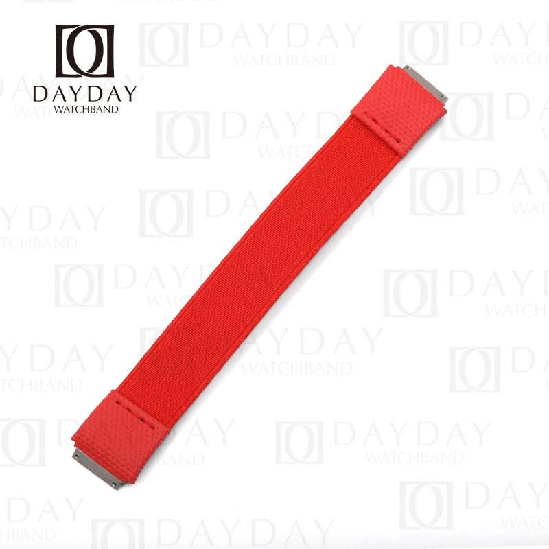 Daydaywatchband custom red elastic rubber watch straps replacement for Richard Mille 035 030 055 011 067 for watch bands
