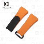 Daydaywatchband orange Custom bespoke rubber velcro watch strap for Franck Muller Vanguard V32 V41 V45 Yachting Skeleton Racing Revolution 7 Days for sale aftermarket
