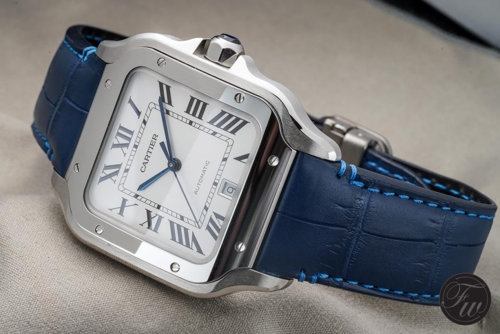 New cartier santos quickswitch watches with Daydaywatchband leather watch band replacement for new santos