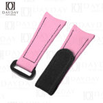 Personalized Pink curved end rubber watch strap replacement for Rolex Omega IWC and more 20mm watches for sale