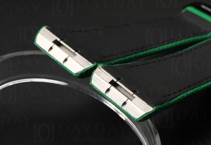 Personalized daydaywatchband bespoke Green rubber velcro watch band replacement for Franck Muller FM Vanguard V32 V41 V45 watch strap (5)