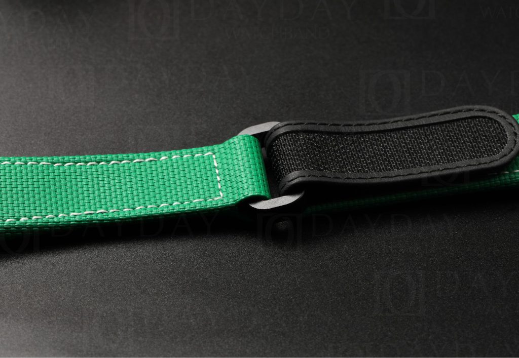 Personalized daydaywatchband bespoke Green rubber velcro watch band replacement for Franck Muller FM Vanguard V32 V41 V45 watch strap (7)