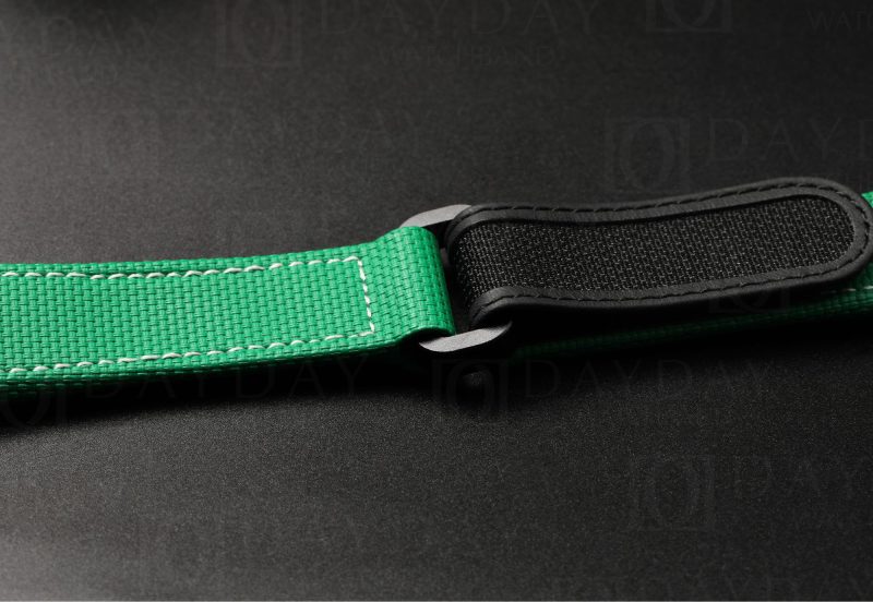 Personalized daydaywatchband bespoke Green rubber velcro watch band replacement for Franck Muller FM Vanguard V32 V41 V45 watch strap (7)