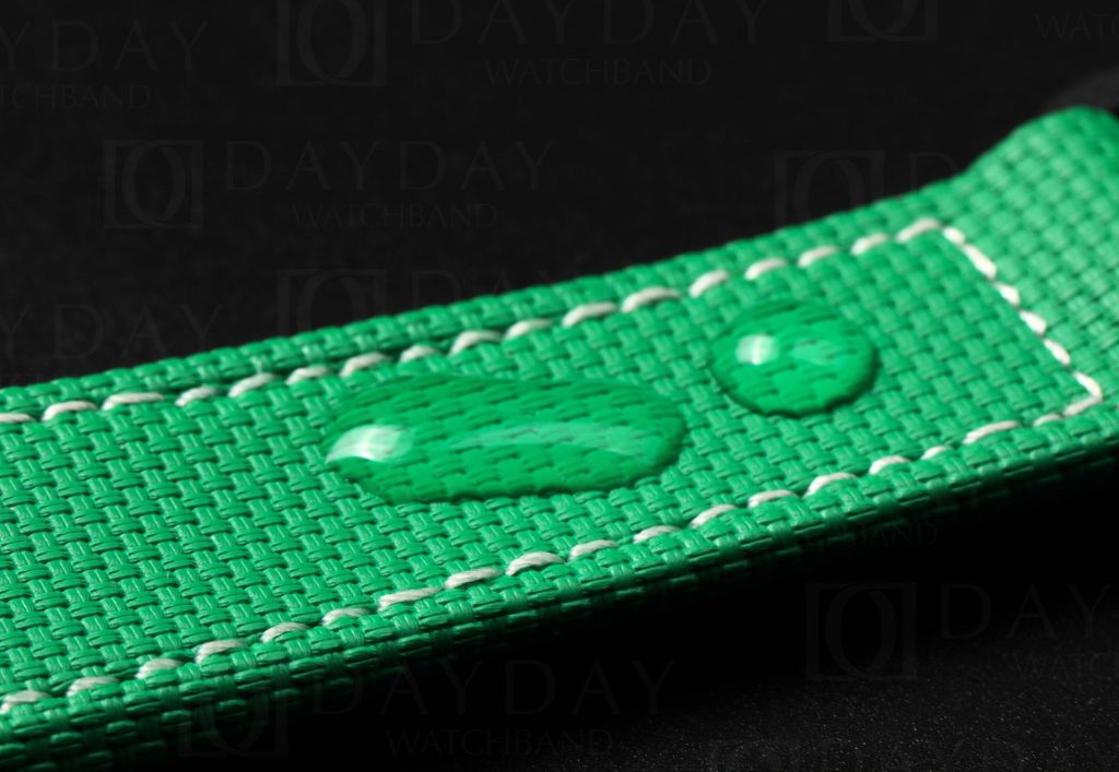 Personalized daydaywatchband bespoke Green rubber velcro watch band replacement for Franck Muller FM Vanguard V32 V41 V45 watch strap (8)