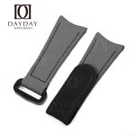 Personalized grey curved end rubber watch strap replacement for Rolex Omega IWC and more 20mm watches for sale
