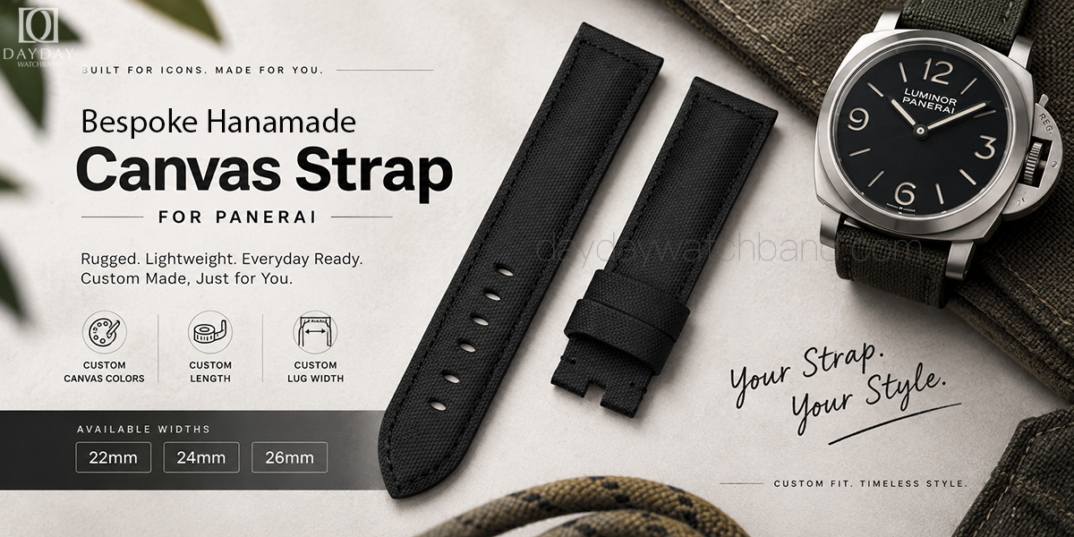Bespoke-Handmade-Canvas-Strap-for-Panerai-22mm-24mm-26mm