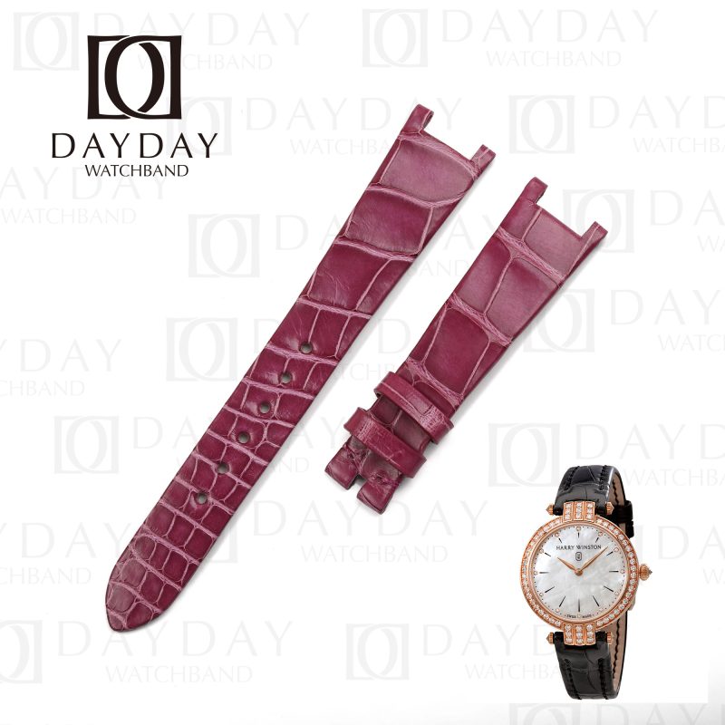Buy handmade alligator leather watch strap replacement for Harry Winston Premier Kaleidoscope Automatic 36mm for sale