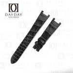 Buy handmade custom black alligator leather watch strap replacement for Harry Winston Premier Kaleidoscope Automatic 36mm for sale