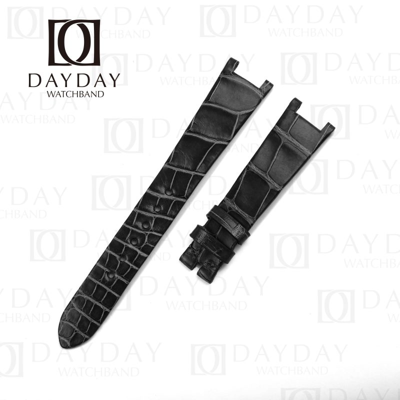 Buy handmade custom black alligator leather watch strap replacement for Harry Winston Premier Kaleidoscope Automatic 36mm for sale