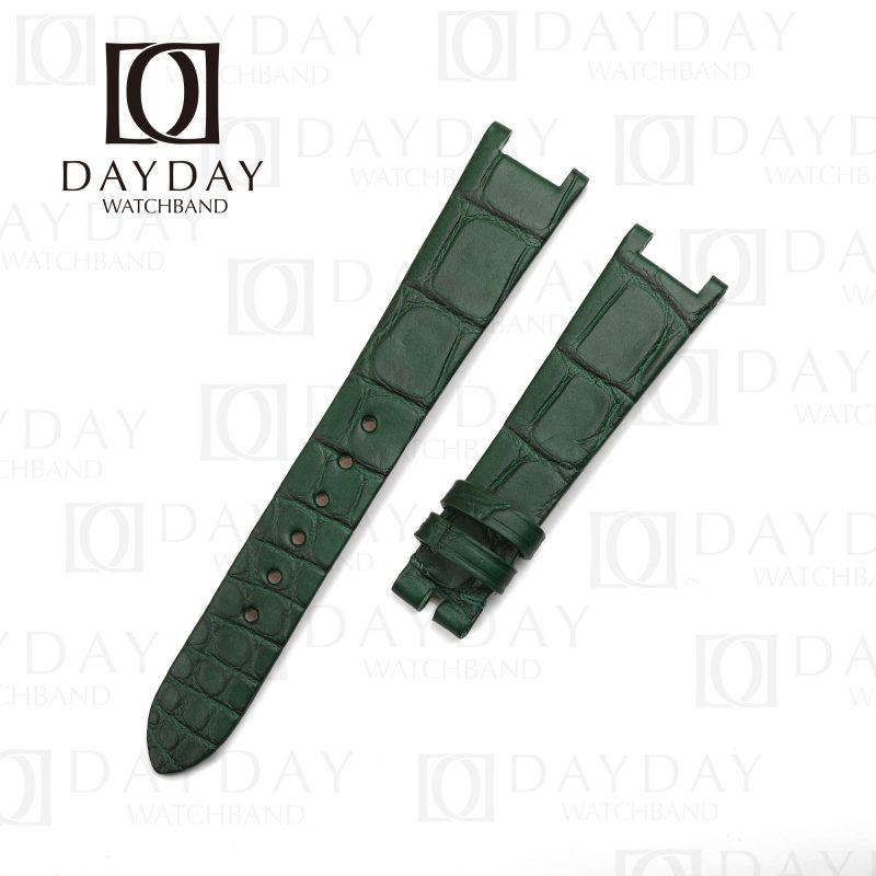 Buy handmade custom green alligator leather watch strap replacement for Harry Winston Premier Kaleidoscope Automatic 36mm for sale