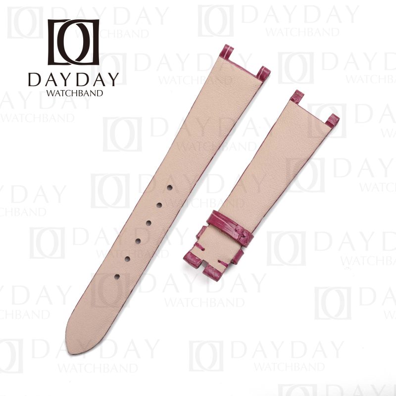 Buy handmade custom purple alligator leather watch strap replacement for Harry Winston Premier Kaleidoscope Automatic 36mm for sale (2)
