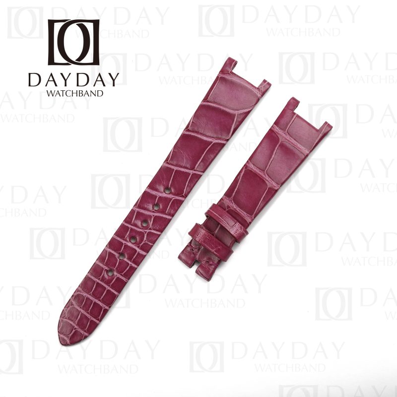 Buy handmade custom purple alligator leather watch strap replacement for Harry Winston Premier Kaleidoscope Automatic 36mm for sale