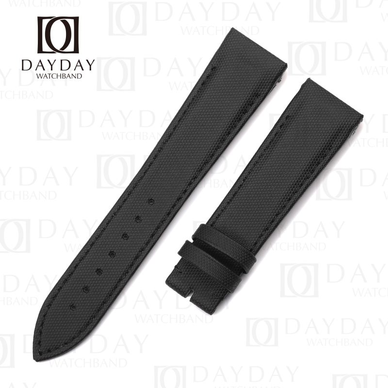 Custom black canvas nato nylon fabric watch strap replacement for 22mm Multi-color fit for Jaeger Lecoultre Reverso Men's watch (2)