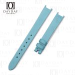 Custom handmade tiffany blue satin watch straps replacement for Van Cleef & Arpels Alhambra women watches for sale aftermarket