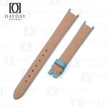 Custom handmade tiffany blue satin watch straps replacement for Van Cleef & Arpels Alhambra women watches for sale aftermarket (2)