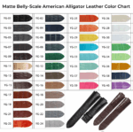 New daydaywatchband Matte-Belly-Scale-American-Alligator-Leather-Color-Chart