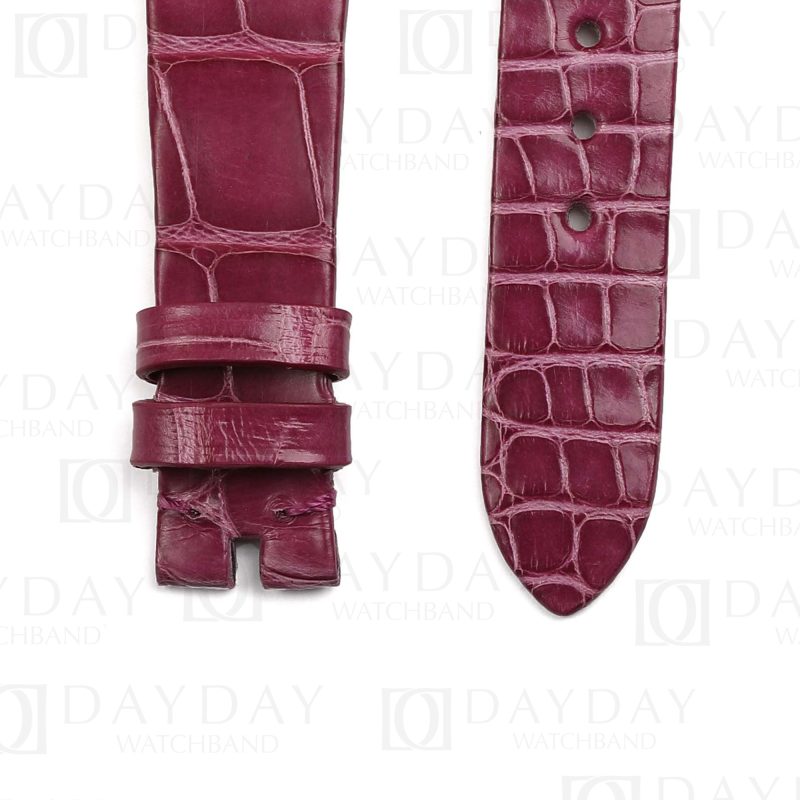 Personalize bespoke purple crocodile leather watch bands replacement for Harry Winston Premier Kaleidoscope Automatic 36mm aftermarket