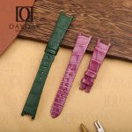 Personalize bespoke purple green crocodile leather watch band replacement for Harry Winston Premier Kaleidoscope Automatic 36mm aftermarket (2)