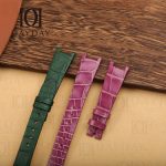 Personalize bespoke purple green crocodile leather watch band replacement for Harry Winston Premier Kaleidoscope Automatic 36mm aftermarket (3)