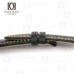 Personalized bespoke black sailcloth nylon fabric watch band replacement for Girard Perregaux GP Laureato Evo3 for sale at low price (2)