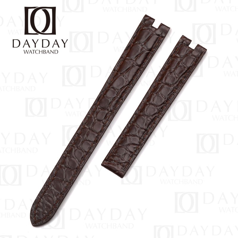 Buy handmade daydaywatchband brown alligator leather watch straps bands replacement for Cartier Vendome Must de ladies Santos (2)